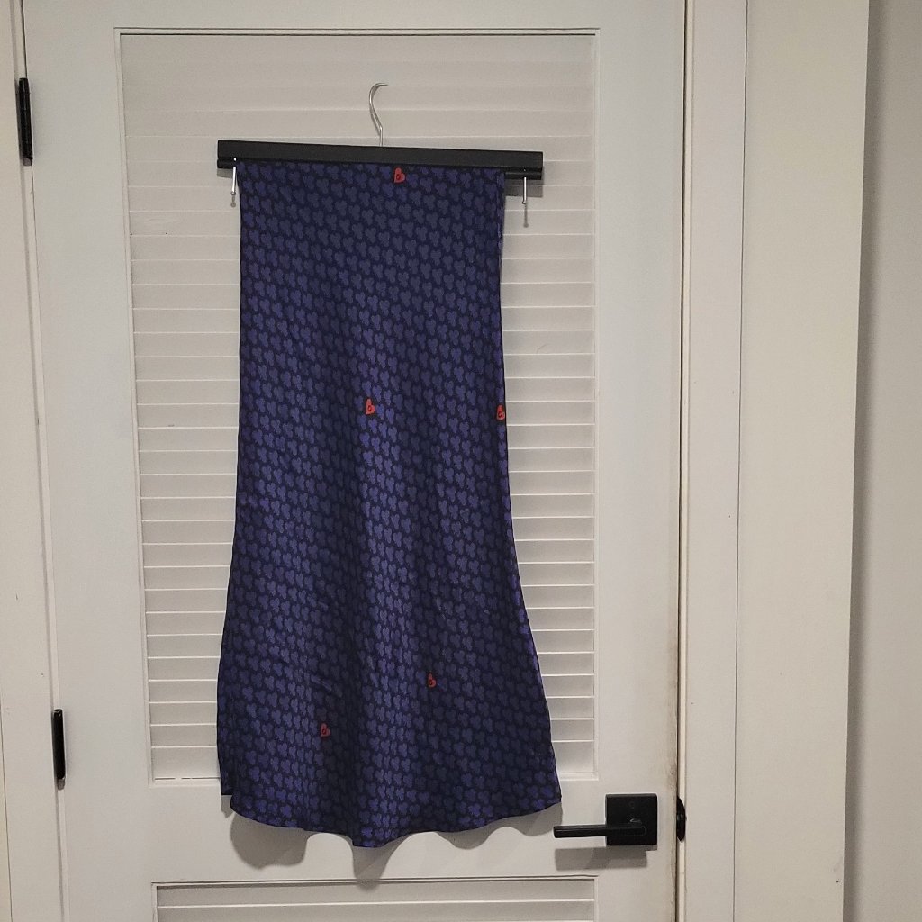Ottod'ame Usa Size 6, Made In Italy 100% Viscose Blue/Black Skirt/Or Dress